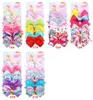 126 Color 5 inch Hair Bow Girl Colorful Print Barrettes Cute Baby Accessories Unicorn Jojo Siwa Bows 6pcs/Card Packing