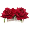 10pcs / Lot filles Mode Cheveux Cheveux Mode Big Rose Flower Case Headwear Adult Haires Accessoires pour femmes mariées Cheville de mariée