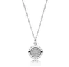 Collana con ciondolo firma in argento sterling 925 Scatola originale per collana con catena a disco con diamanti CZ per donna Uomo Collana 039s3179590