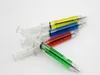 Creative Ballpoint Canetas Siringe Needle Ballpoint Pens Needle Ball Pen Truque de brinquedos infantis para estudantes