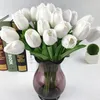 Fiori artificiali Mini tulipano Seta Fiori artificiali Decorazione di nozze Fiori artificiali Bouquet Home Garden Decor Tulip Regali LSK180