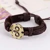 12 Constell ID Bracelets adjustable horoscope leather bracelet bangle cuff mens wrist band fashion jewelry will and sandy gift