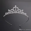 Venda imperdível linda tiara de noiva de cristal brilhante festa concurso banhado a prata coroa hairband acessórios de casamento baratos 2019 novo design