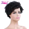 Synthetic Wigs Lydia 6 Inch For Women Short Curl 100% Kanekalon Heat Resistant Fiber Natural Black Daily&Party Wig Side Parting