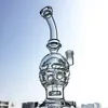 Fab Egg Glass Bongs Swiss Perc Recycler Bong Water Pipes 14mm Joint Oil Dab Rig Showerhead Perc Hookahs Pipes With Banger Bowl