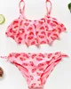 2020 New Girls Swimsuit Pineapple Children039s Swimwear Striped Two Piece Bathing Suit Infantil Swimsuit4676606