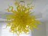 Verre de Murano borosilicaté CE UL soufflé à la bouche, 100%, Dale Chihuly Art, verre à pendentif de couleur jaune brillant