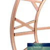 Metal Rose Gold Miedź Roman Openwork Silent Wall Clock Home Decor Salon Prosta konstrukcja