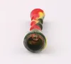 mini colorido barato protable silicone tabaco seco erva tubo de mão com tubo de vidro mini tubo de filtro de cigarro de vidro para fumar