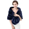 Zimowe Ciepłe Faux Fur Kobiety Kurtki White Black Wino Czerwony Wedding Bridal Bolero Dla Wedding Evening Party Prom Kurtka Płaszcz CPA1614