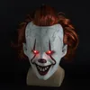 Full Head Latex Mask Horror Movie Stephen King039s It 2 Cosplay Pennywise Clown Joker Led Mask Halloween Party Props7530628