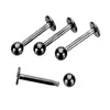 316L Ze Stali Nierdzewnej Uszu Lip Stud Screw Ball Style Pępek Pierścień Wielofunkcyjny Body Piercing Biżuteria Titanium Czarny Złoty Kolorowe 4 kolory