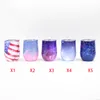 New 35 Kinds 9oz stainless steel cups UV Style tumbler mugs Colorful Egg Cup Water Bottle 2 layer Vacuum Insulated wine coffee mugs with lid