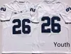 Juventude #26 Saquon Barkley College Penn State Jerseys Branco Blue Kids Boy