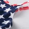 Новорожденных девочек американский флаг платье летние дети подтяжки звезды в полоску принцесса платье детская одежда бесплатная доставка