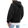 Moda-Plush Fleece Inverno Mens Hoodies Moda Mens Sólido Impresso Tops Casuais Homme Com Capuz Roupas