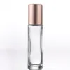 Olejek eteryczny Zastosuj 10 ml Różowa rolka na szklanych butelkach z kryształową kulą w rolce i różową czapką LX2071