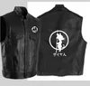 Fashion motorcycles leather vest black motorcycle hip hop leather vest men's sleeveless jacket