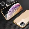 For iPhone 15 iPhone 14 13 12 11 Pro Max Magnetic Adsorption Metal Bumper Front Back Dual Glass Cover 50pcs/up