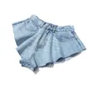TwotwinStyle повседневные джинсовые шорты юбки высокие талии rather подол свободных ручковых коротких брюк женская мода одежда 2020 весна прилив cx200605