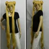 Gratis Ship Ping + + Cosplay Wig Sailormoon Sailor Moon Wasser-is Auf Blonde Double Tiger Card