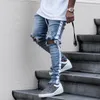 Heyguys New Fashion Pants Men Skinny Jeans Men Streetwear Ripped Jeans For Man Fitted Bottoms Zipper Hip Hop Jeans Homme DenimQ190330