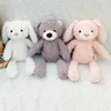Bemenset sevimli oyuncak doldurulmuş oyuncak çocuklar uyku konfor beyaz tavşan fil bebek köpek peluş hayvan bebek doğum günü hediyesi5258163
