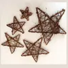 Christmas Decorations Rattan Five-pointed Star DIY Ball Ornaments Birthday Party Wooden Pendant Xmas Home Decoration1