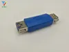 500 sztuk / partia Niebieska Wysoka Speed ​​USB 3.0 Samice do kobiet Złącze Adapter Dual Samiców do kobiet