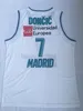 2019 Basketball Trikots New 77 Doncic Genähtes Sporttrikot Luka # 7 Slovenija Madrid Euroleague Meister Sporthemden