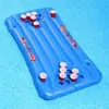 Pool Party Games Drijvende Rij Vlot Lounger Opblaasbare PVC Ligstoel Drink Coaster Volwassenen Bier Pong Draagbaar 49wff14702281