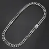 2021 Bling Diamond Iced Out Kedjor Halsband Mens Kubanska Länkkedja Halsband Hip Hop Högkvalitativa Personliga Smycken För Kvinnor Män M026F