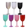 Weinglas aus Edelstahl, 284 ml, Bechergläser, doppelwandiger, vakuumisolierter Becher mit Deckel, rutschfester Becher YFA2124