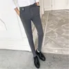 2019 new men's fashion business casual feet pants star accessories wild self-cultivation trend British wind overalls trousers