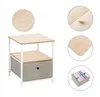 Fashion Free shipping Wholesales Linen/ Natural Nightstand 1-Drawer Shelf Storage Bedside Accent End Table Chest