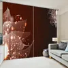 3D-geprint gordijn voor woonkamer en slaapkamer Cortinas Para Sala De Estar Roses Animal Verkocht per paneelgrootte Afbeelding aangepastl4450814