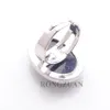 Blue Sand Natural Stone Oval Cabochon Bead Adjustable Finger Ring for Men Women Party Rings Fashion Jewelry Silver Color DX3081