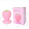 Lampe Fraise Pépinière LED Veilleuse Mignonne pour Enfants, Lampe de Chevet Changement de Couleur pour Enfants, 3 Modes Tactiles, pour Cadeau de Décorations de Chambre de Bébé