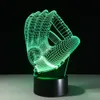 Nyhetsposter Ny Yeduo 3D Hologram Illusion Palm Night Light LED Färgbyte Atmosfärslampa med USB-laddare