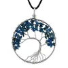 16 стилей кулон «Древо жизни» ожерелье красочные кристаллы натуральный камень ожерелья подарок для женщин