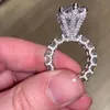 10 Karat großer Diamantring, Vintage-Schmuck, 925er Sterlingsilber, einzigartiger Cocktail-Birnenschliff, weißer Topas, Edelsteine, Damen, Hochzeit, Verlobung 8446754