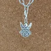 100 st Antik Silver Angel Wing Lobster Spännen Charm Hängen för smyckestillverkning Armband Halsband DIY Tillbehör 15x35.5mm A-494b