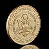 5 stcs Amerika Gold Ploated Coins Craft Department of the Air Force Military Challenge Coin Collection8639133