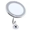 360 ° 회전 유연한 구즈넥 10X 돋보기 LED 조명 욕실 메이크업 면도기 거울 조정 가능한 구부린 구즈넥