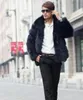 남성 모피 재킷 코트 겨울 따뜻한 두꺼운 옷깃 목 남성 솔리드 느슨한 플러스 사이즈 자켓 코트