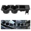 Freeshipping Car Front Center Console Drink Cup Holder + Coin Holder Tray pour BMW 3Series E46 1998-2004 Noir