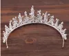 Bridal Rhinestone Handgjord Crown Silver Crystal Princess Crown Headband