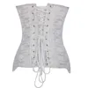 Stalowa Underbust Lace Corset Top Wyściełane Sznurowadło Vintage Kobiety Sexy Bielizna Clubwear Steel Bones Body Shaper Waist Trainer Shapewear