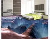 Carta da parati murale autoadesiva per pavimenti 3D personalizzata Bella scena di gioco ponte sul pavimento Pittura 3D impermeabile per pavimento del bagno della camera da letto