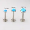 Opal lábio jóias Stud Pedra Labret Anel 16G Lip Stud Kit corpo para as Mulheres da orelha cartilagem Brinco piercing Ombligo